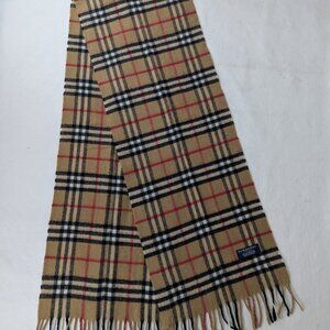 BURBERRY Lambswool Nova Check Scarf – Beige Plaid – Authentic – FAST SHIP NOW
